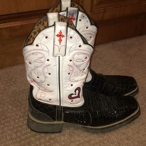 TONY LAMA Square Toe Cowboy Boots